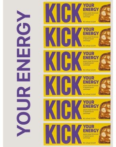 Спортивные батончики полезные шоколадные без сахара Your Energy 45 г x 6 шт Kick