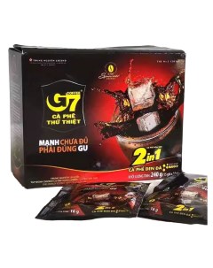 Кофе Вьетнамский черный 2в1 в пакетиках 16 г х 15 шт G7 instant coffee