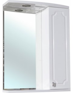 Зеркало со шкафом Кантри 55 с подсветкой R Белое Bellezza
