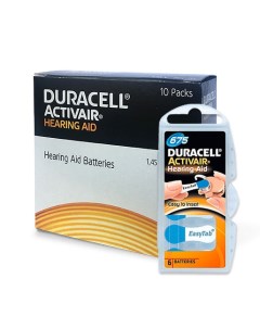 Батарейки Activair 675 PR44 для слуховых аппаратов упаковка 60 батареек Duracell