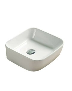 Раковина для ванной 78495 накладная квадратная с антигрязевым покрытием без Ceramalux