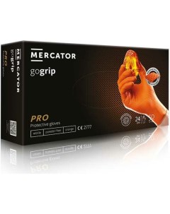 Профессиональные нитриловые перчатки оранжевые размер L 25 пар RP30025004_0001 Gogrip