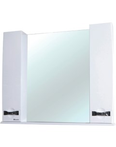 Зеркало со шкафом Абрис 105 с подсветкой Белое Bellezza