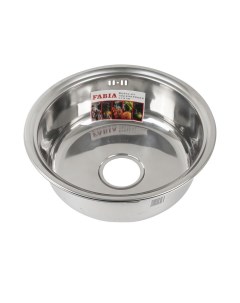 Мойка для кухни врезная круглая большой сифон с переливом 4306 Fabia