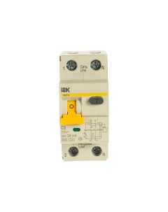 Автоматический дифференциальный выключатель тока 1п N 2мод C 6A 30mA тип A 6kA АВДТ 3 Iek