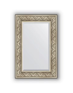 Зеркало Exclusive 90х60 Барокко серебро Evoform