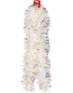 Мишура елочная с голографическими волнистыми кончиками 200 см разноцветный Home club