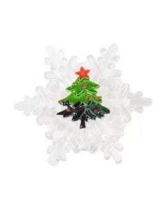 Елочная игрушка елочка на снежинке 501 037 5 5 см 1 шт белый Neon-night