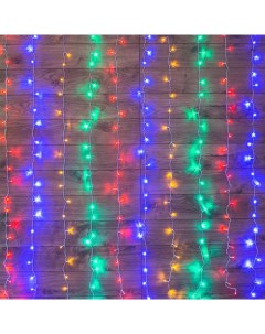 Световая гирлянда новогодняя LED CURTAIN 230V IN M 235 099 3 м разноцветный RGB Neon-night