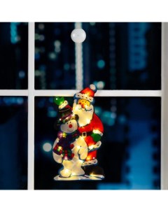 Световая фигура Дед Мороз и снеговик 6116460 белый теплый Luazon lighting