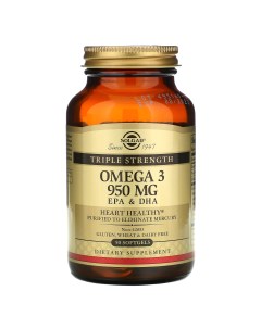 Омега жир Omega 3 950 мг 50 капс Solgar