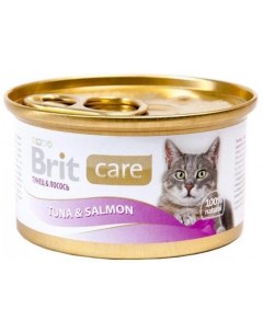 Консервы для кошек Care Тунец лосось 24 шт по 80 г Brit*