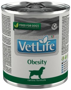 Влажный корм для собак VetLife Obesity для снижения избыточной массы 300 г 6 шт Farmina