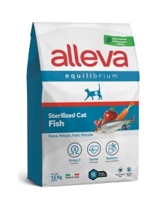 Сухой корм для кошек Эквилибриум с рыбой для стерилизованных 10 кг Alleva