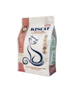 Наполнитель для кошачьих туалетов Premium White Classic впитывающий 7 л Kiscat