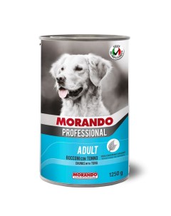 Влажный корм для взрослых собак Professional кусочки с тунцом 12шт по 1 25кг Morando
