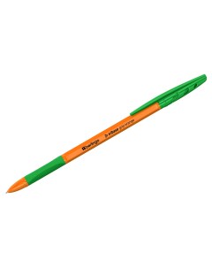 Ручка шариковая Tribase grip orange зеленая 0 7мм грип 50шт Berlingo