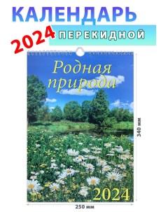 Календарь настенный на 2024 год Родная природа 250х340 мм День за днем