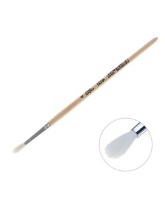 Кисть Коза круглая 4 диаметр обоймы 4 мм длина волоса 18 мм деревянная ручка Calligr Nobrand