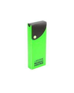 Пенал пластиковый MonoChrome 200 74 27мм неоновый зеленый выдвижной кнопка Devente