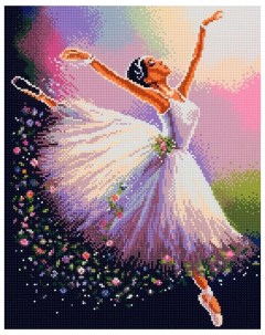 Алмазная мозаика на подрамнике 40х50 Парящая балерина Art on canvas