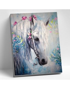 Картина по номерам 40 x 50 см Живописная лошадь 22 цвета Molly