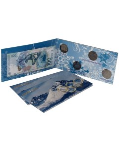 Набор монет Сочи 4 монеты банкнота в белом исполнении Sima-land