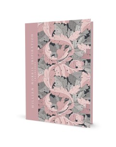 Ежедневник William Morris Inspiration розовые и серые листья Контэнт