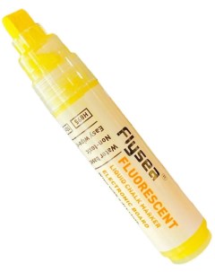 Маркер меловой Liquid Chalk 10 мм скошенный наконечник желтый Flysea