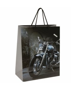Пакет подарочный Мотоцикл ламинированный 26x12 7x32 4 см 12 штук Золотая сказка