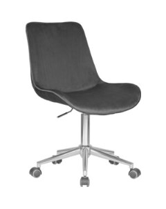 Кресло офисное DORA LM 9518 серый велюр 1922 19 хромированная сталь Dobrin