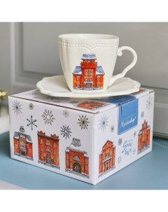 Чайная пара Snow Town 250мл в подарочной упаковке Myatashop