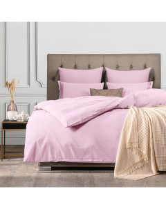 Комплект постельного белья Миоко Евро 4 наволочки сатин розовый Sleepix