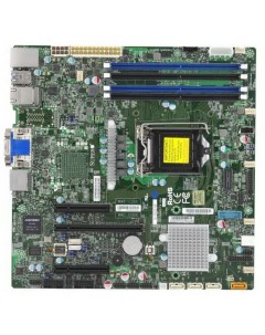 Материнская плата mATX MBD X11SSZ F B LGA1151 C236 4 DDR4 2400 4 SATA 6G RAID 3 PCIE Glan VGA 2 DP D Supermicro