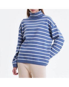 Голубой свитер в полоску Galla collection