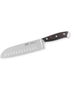 Нож кухонный 6811 разделочный для забоя разделки 180мм заточка прямая стальной коричневый серебристы Gipfel