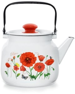 Чайник для плиты ЭТ 75002 Красные маки 3 5л Эстет