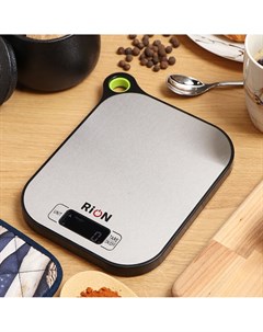 Весы кухонные электронные нержавеющая сталь Черная рамка платформа точность 1 г до 5 кг LCD дисплей  Rion