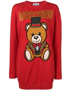 Moschino трикотажный свитер с изображением медведя xs красный Moschino