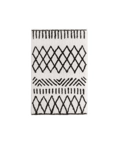 Мягкий коврик Nomads для ванной комнаты 40х60 см цвет белый черный Moroshka
