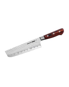Нож кухонный KAIJU Накири 167 мм AUS 8 дерево с больстером SKJ 0074B Samura