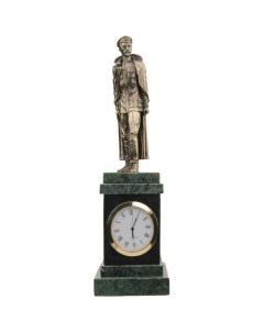 Часы Настольные часы Дзержинский из бронзы и змеевика 26 х 8 х 8 см Nobrand
