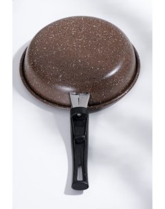 Сковорода Rock d 17 см пластиковая ручка антипригарное покрытие цвет коричневый Nobrand