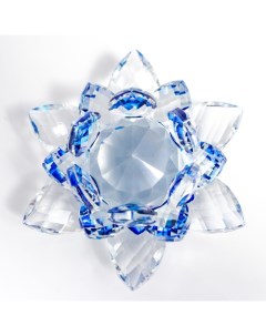 Сувенир Лотос кристалл трехъярусный голубая радуга Sima-land