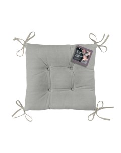 Подушка на стул с тафтингом квадратная 40х40 рис 30004 12 Basic светло серый Унисон