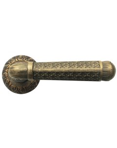 Ручка дверная на круглой накладке CASTELO A 74 20 ANT BRASS античная латунь Bussare