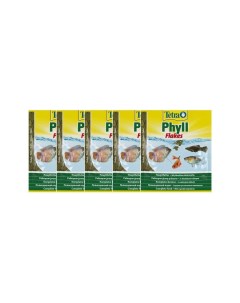 Корм сухой для травоядных рыб Phyll Flakes 5 шт по 12 г Tetra