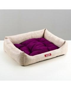 Лежак Люкс 2 60х50х15 см фиолетовый Xody