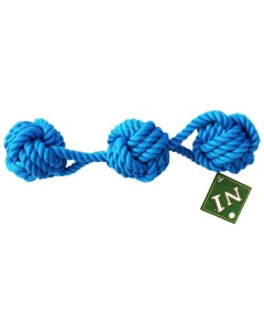 Игрушка для собак грейфер с тремя узлами синий 30 см N1