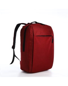 Рюкзак молодежный из текстиля наружный карман цвет красный Nobrand